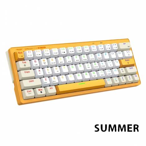 ARMAGGEDDON TRIMODE MECH RGB KEYBOARD LINEAR 63KEYS GMK-100 SUMMER