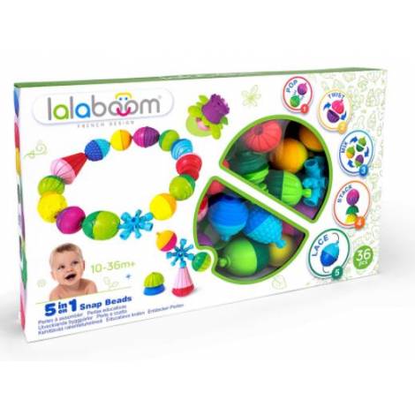 AS Lalaboom: Montessori Education - 5 In 1 Snap Beads (1000-86090)