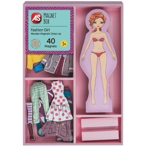 AS Magnet Box: Fashion Girl - Wooden Magnetic Dress-Up (1029-64053)
