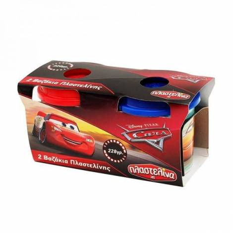 AS Πλαστελίνα Cars - 2 Βαζάκια Πλαστελίνης Dough Pots 228g (1045-03546)