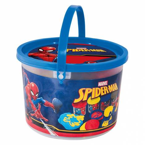 AS Πλαστελίνη Marvel Spiderman Κουβαδάκι Με 4 Βαζάκια Και 8 Εργαλεία 200g 3+ Χρονών