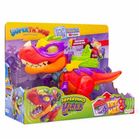 AS Superthings: Rivals of Kaboom - SuperDino V-Rex  Dinosaur with Kazoom Kid (1013-62117)