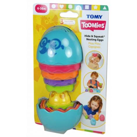 AS Tomy Toomies: Hide  Squeak Nesting Eggs Piou Piou Gigognes - Blue (1000-73080)