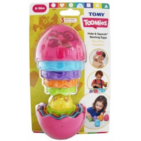 AS Tomy Toomies: Hide  Squeak Nesting Eggs Piou Piou Gigognes - Pink (1000-73080)