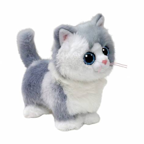 AS TY Beanies: Χνουδωτό Beanie Boos Γατούλα Λευκή / Γκρι 15εκ. (1607-37411)