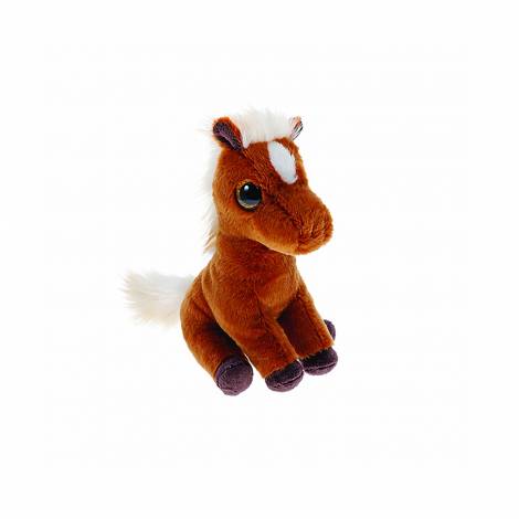 AS TY Beanies: Χνουδωτό Beanie Boos καφέ Αλογάκι με Λευκή Χαίτη 15εκ. (1607-37408)
