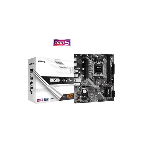 ASROCK MB B650M-H/M.2+, SOCKET AMD AM5, CS AMD B650, 2 DIMM SOCKETS DDR5, HDMI/DP, MICRO-ATX, 3YW