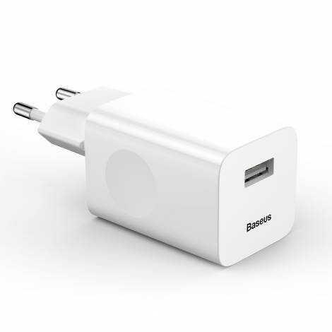 Baseus Φορτιστής Χωρίς Καλώδιο QC 3.0 1x USB 3A Λευκός CCALL-BX02