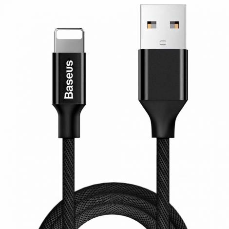 Baseus Καλώδιο Φόρτισης USB-A σε Lightning 2A Braided Yiven Μαύρο 1,8m CALYW-A01