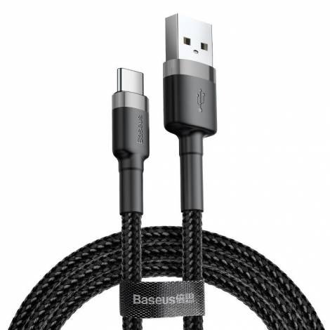 Baseus Καλώδιο Φόρτισης USB-A σε USB-C 2A USB 2.0 3m Μαύρο/Γκρι CATKLF-UG1