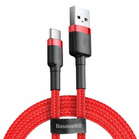 Baseus Καλώδιο USB-A σε USB-C male male Braided USB 2.0 Κόκκινο 3m CATKLF-U09