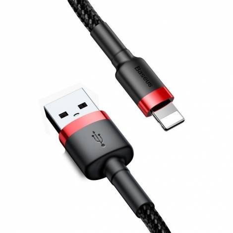 Baseus Καλώδιο USB to Lightning Cafule Braided 3m (Κόκκινο) CALKLF-R91