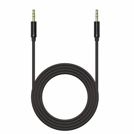 Baykron Καλώδιο Ήχου 3.5mm male - 3.5mm Stereo 24 Gold Plated 1.5m BKR-SL-J2J-BLK1.5