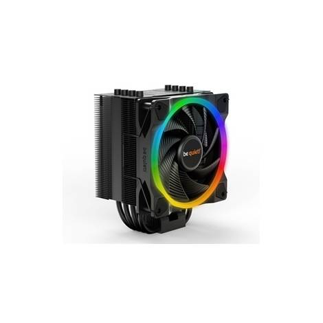 BEQUIET CPU COOLER PURE ROCK 2 FX BLACK BK033, 150W TDP, INTEL LGA 115X/1200/1700/2011(-3) SQUARE ILM/2066, AMD AM5/AM4, ARGB LIGHT WINGS 120MM PWM HIGH-SPEED FAN, 3YW.