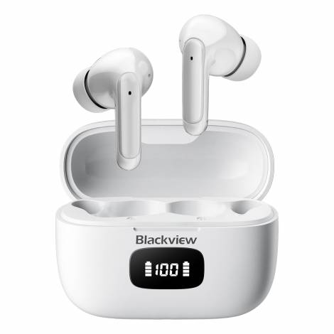 BLACKVIEW BT5.3 ANC+4MIC AIRBUDS 8 WITH CHARGING DOCK WHITE