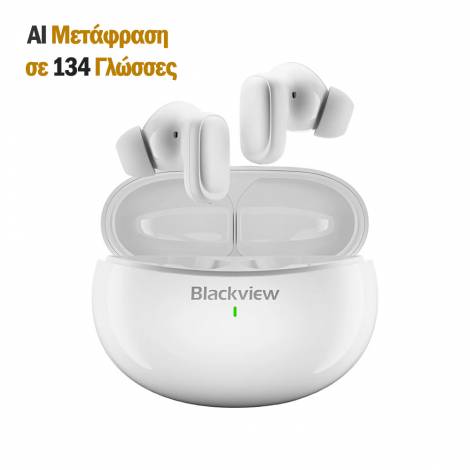 BLACKVIEW BT5.4 ENC EARBUDS WITH AI TRANSLATE FUNCTION WHITE