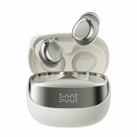 BLACKVIEW ENC BT5.4 AIRBUDS 9 LED SCREEN WITH CHARGING DOCK BEIGE WHITE