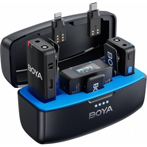 BOYA BOYAMIC Wireless HD Lavalier Microphone iPhone Android Smartphone USB-C Camera 200m range 10h