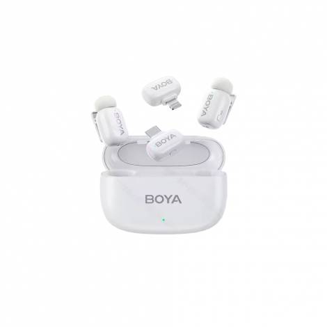 BOYA Mini iPhone Lightning & Type-C White - 2,4GHz 2mic Wireless Microphone with Charging Box