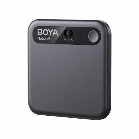 BOYA Notra Black - AI Audio Recorder - 64GB Room/Phone/BT, AI Transcription & Summary