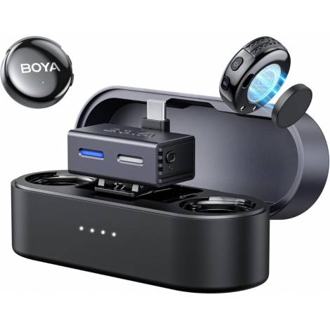 BOYALINK 3 - Type-C & 3,5mm AI-Powered Button Wireless Microphone 2 TX + 1 RX + charging Case