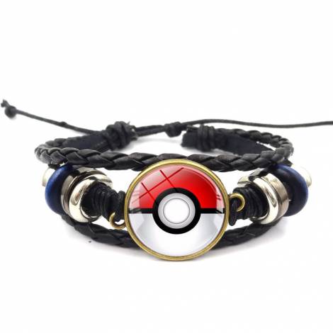 Pokemon, Poke Ball  Bracelet unisex, ρυθμιζόμενο μέγεθος με κουτί δώρου