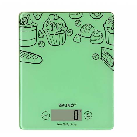 BRUNO ψηφιακή ζυγαριά κουζίνας, έως 5kg, πράσινη (BRN-0059)