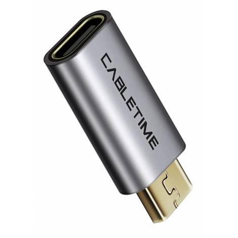 CABLETIME αντάπτορας OTG USB Type-C σε USB 2.0 Micro B C160, γκρι