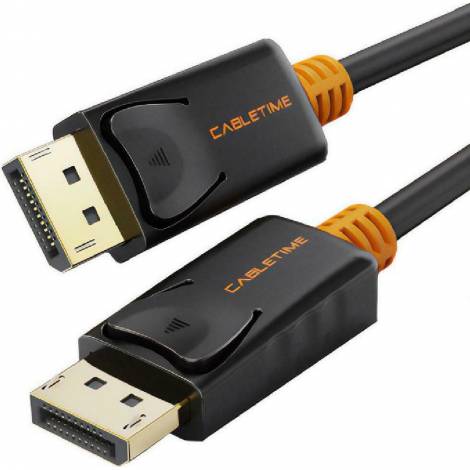 Cabletime Cable DisplayPort male - DisplayPort male 4K 4.5m Μαύρο (CT-AV585-01G-B4-5)