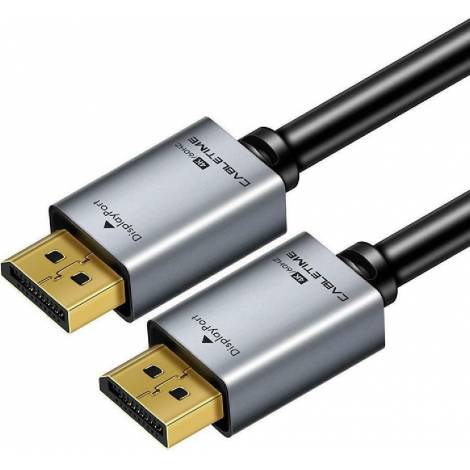 Cabletime Cable DisplayPort male - DisplayPort male 4K/60Hz Premium 1m Μαύρο (CT-AV585-P01G-SG1)