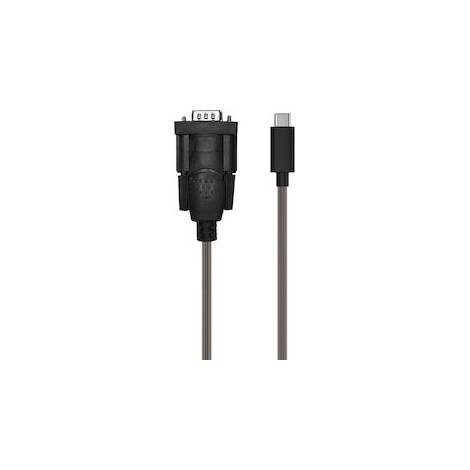 CABLETIME καλώδιο USB-C σε RS232 C160, 28AWG, 1m, διάφανες-μαύρο