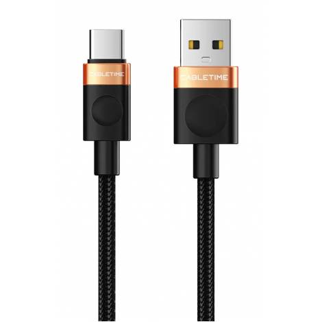 CABLETIME καλώδιο USB-C σε USB CT-AMCM2A, 2A, 480Mbps, 1m, μαύρο