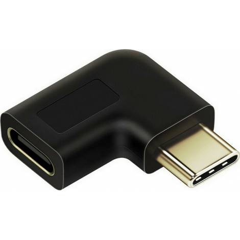 Cabletime USB-C male - USB-C female Angle (CT-C160-U31-CMCF270-AB)