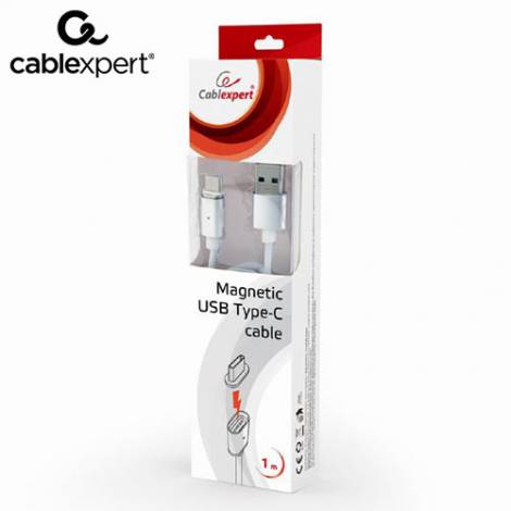 CABLEXPERT 3-in-1 MAGNETIC CABLE 1M TYPE-C - MICRO USB - LIGHTNING RETAIL PACK SILVER