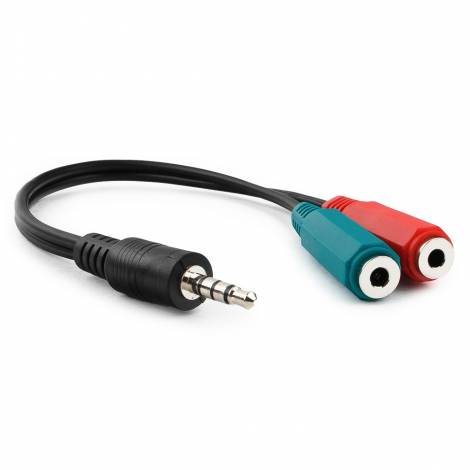CABLEXPERT 3,5mm AUDIO + MICROPHONE ADAPTER CABLE 0,2m