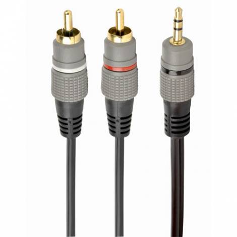 CABLEXPERT 3,5MM STEREO PLUG TO 2*RCA PLUGS 10M CABLE GOLD-PLATED CONNECTORS