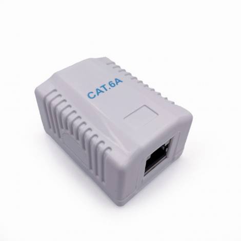 CABLEXPERT CAT6A FTP SINGLE PORT SURFACE MOUNT BOX WHITE