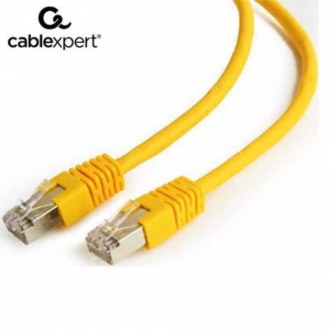 CABLEXPERT FTP CAT6 PATCH CORD YELLOW SHIELDED 1M