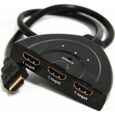 CABLEXPERT HDMI INTERFACE SWITCH 3 PORTS BUILT-IN CABLE (DSW-HDMI-35)