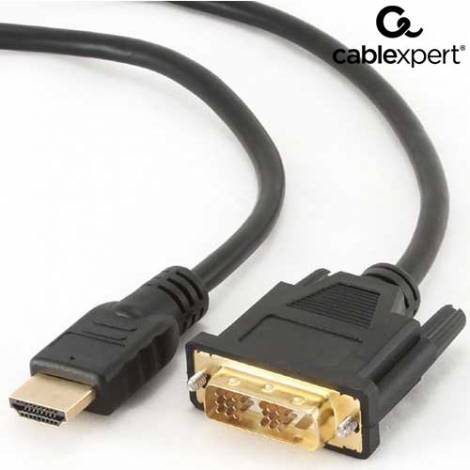 CABLEXPERT HDMI TO DVI M-M CABLE GOLD PLATED CONNECTORS 3m BULK