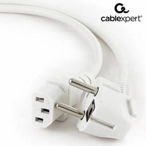 CABLEXPERT POWER CORD C13 VDE APPROVED WHITE 1,8m (072-01-000276)