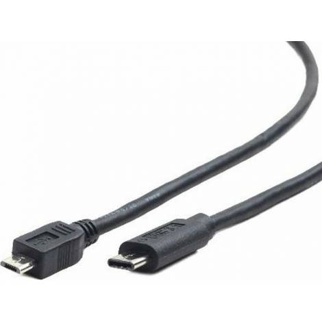 Cablexpert Regular USB 2.0 Cable USB-C male - micro USB-B male Μαύρο 1m (CCP-USB2-MBMCM-1M)