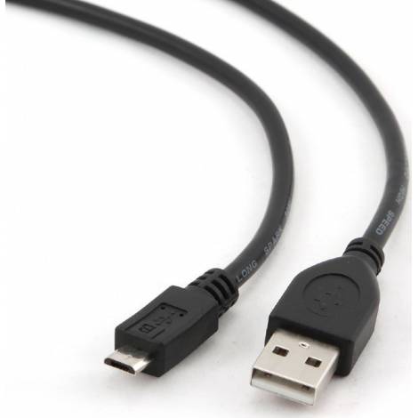 Cablexpert USB 2.0 to micro USB Cable Μαύρο 0.5m (CCP-mUSB2-AMBM-0.5M)