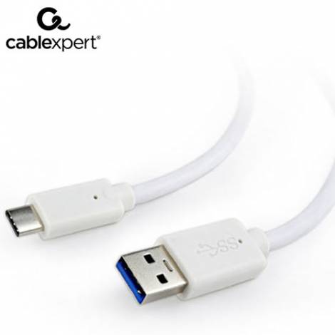 CABLEXPERT USB 3.0 AM TO TYPE-C CABLE 1,8M WHITE