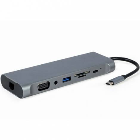 CABLEXPERT USB TYPE-C 8-IN-1 MULTIPORT ADAPTER SPACE GREY