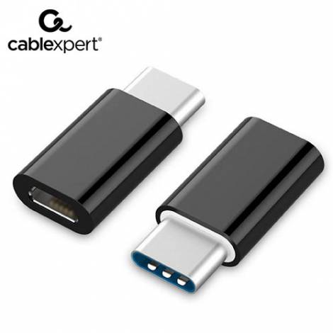 CABLEXPERT USB2,0 TYPE-C ADAPTER (CM/MICRO USB-F) BLACK