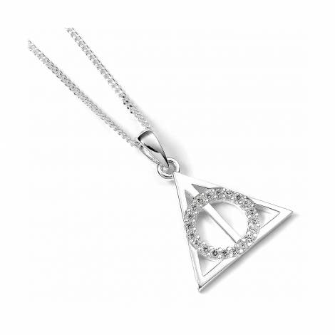 Carat Shop Harry Potter - Sterling Silver Deathly Hallows necklace with crystals (BHPSN002)