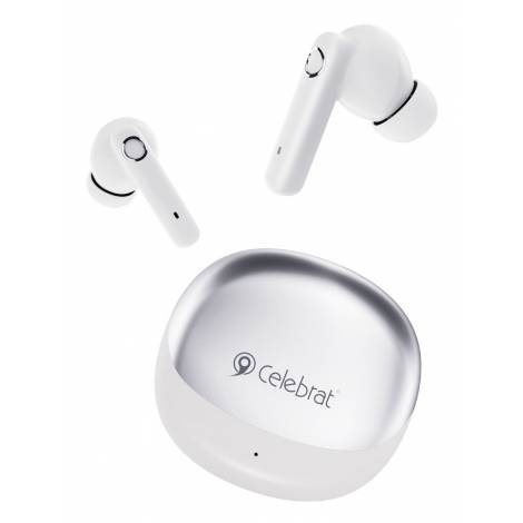 CELEBRAT earphones με θήκη φόρτισης W71, True Wireless, 10mm, 30/200mAh, λευκά