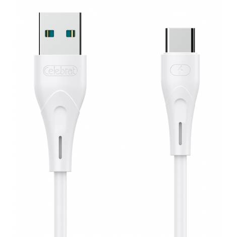 CELEBRAT καλώδιο USB-C σε USB CB-18T, 15W, 480Mbps, 1m, λευκό