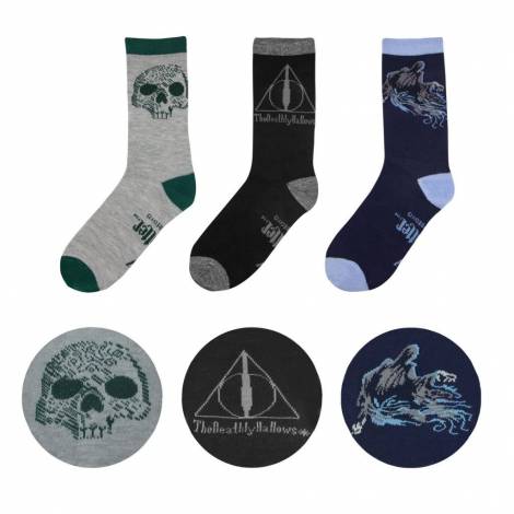 Cinereplicas Movies: Harry Potter - Deathly Hallows Socks (Set of 3) (CR1605)